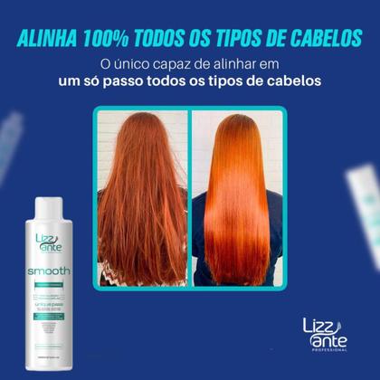 Imagem de Progressiva de 1 Litro Orgânica Alisamento 100% para todos os tipos de cabelos Smooth Absolut Lizz ante