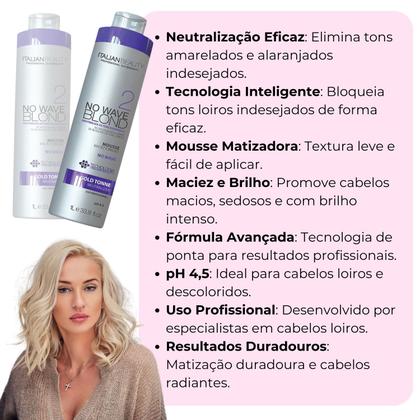 Imagem de Progressiva matizadora perfect blonde italian bealty alisamento detok alto impacto 1000ml