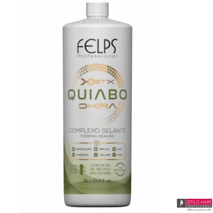 Imagem de Progressiva Okra Quiabo Redutor de Volume Anti-Frizz Cabelos Hidratados e Com Brilho Natural 1lt Orgânica