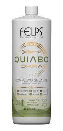 Imagem de Progressiva Okra Quiabo Redutor de Volume Anti-Frizz Cabelos Hidratados e Com Brilho Natural 1lt Orgânica