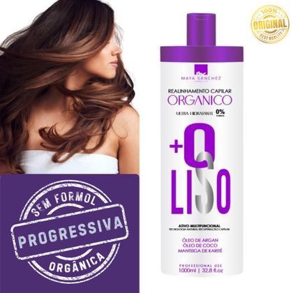 Imagem de Progressiva Sem Formol Profissional 1L +Q Liso Maya Sanchez - Argan Oleo de Coco Manteiga de Karité