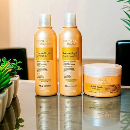 Imagem de Prohall Kit Extreme Repair Home Care Shampoo/cond/masc 300g