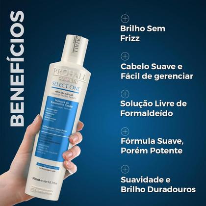 Imagem de Prohall Select One Máscara Antifrizz 300ml + Óleo Reparador 7ml