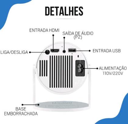 Imagem de Projetor 4K HD 150 Polegadas Celular, Tv B0x, Xbox, PS, Pc, Wifi e Bluetooth HY300 Magcubic