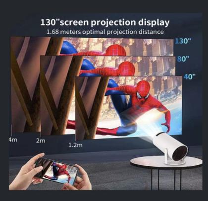 Imagem de Projetor 4k Portátil Branco Android Wifi Bluetooth