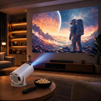 Imagem de Projetor Android 11.0 Portátil HD Bluetooth HDMI WIFI Bivolt SmartProjetor Home Cinema