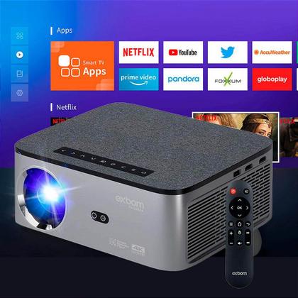 Imagem de Projetor Android 5G 4K Focagem a Laser e Espelhamento Sem Fio Preto