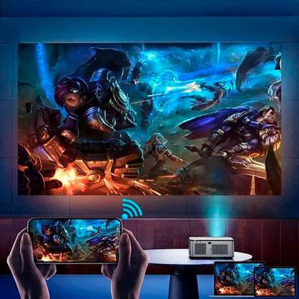 Imagem de Projetor Android 5G 4K Focagem a Laser e Espelhamento Sem Fio Preto