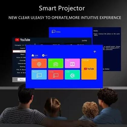 Imagem de Projetor Android Tv Wifi Bluetooth Youtube Netflix 200 Poleg