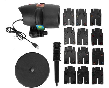 Imagem de Projetor de festa de Natal e Halloween com 12 cartões e 4 designs