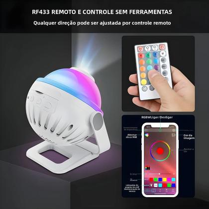 Imagem de Projetor De Galáxia Para Quarto Infantil, Luz Noturna Realista, Planetário Com Sistema Solar E Lua