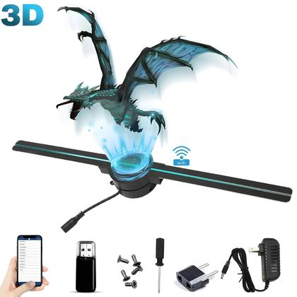 Imagem de Projetor de Holograma 3D WiFi HD 42cm - Ideal para Lojas, Bares e Festas