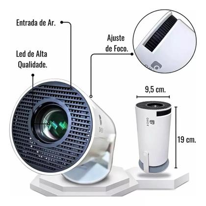 Imagem de Projetor De Imagem Multimídia Portátil Led LCD S Fio Bluetooth Resolução HD Full HD 1080p 4k Cinema 