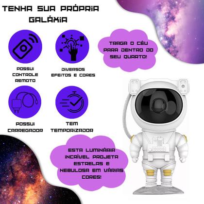 Imagem de Projetor De Luz Noturna Galáxia Nebulosa Astronauta Estrelas