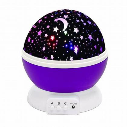 Imagem de Projetor estralado, luz noturna de LED giratória, planetário, lâmpada de quarto infantil ROXA