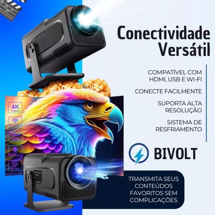 Imagem de Projetor Hy320 Android 4K Smart Wifi Portátil Bluetooth HD