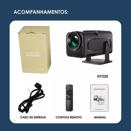 Imagem de Projetor Hy320 Android 4K Smart Wifi Portátil Bluetooth HD