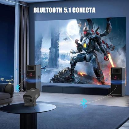 Imagem de Projetor Hy320 Mini Portátil 4K HD Sistema Android 110v/220v