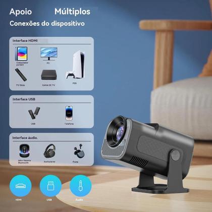 Imagem de Projetor Hy320 Mini Portátil 4K HD Sistema Android 110v/220v