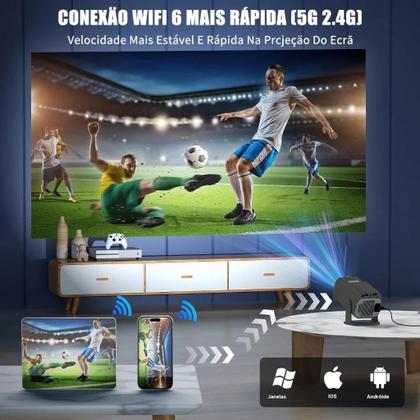 Imagem de Projetor Hy320 Mini Portátil 4K HD Sistema Android 110v/220v
