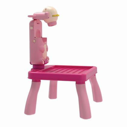 Imagem de Projetor Infantil Mesa 4 Em 1 Mesinha Lousa Mágica Rosa