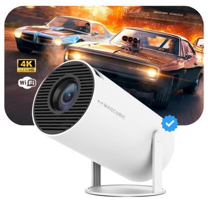 Imagem de Projetor Inteligente 4K Portátil 2024 - Auto Ajustável, WiFi, Bluetooth, 130'' Full HD para Android e iOS