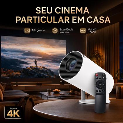 Imagem de Projetor Inteligente Bivolt Hy310 Pró 2026 Modelo Novo Grande 570 ANSI 1080P 5G Smart 4K Wifi 6 Bluetooth 5.0 Android 14