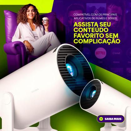 Imagem de Projetor Inteligente Hy300 Pró 5G Smart 4K Wifi 6 Bluetooth 5.0 Android 11 Com Controle