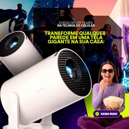 Imagem de Projetor Inteligente Hy300 Pró 5G Smart 4K Wifi 6 Bluetooth 5.0 Android 11 Com Controle