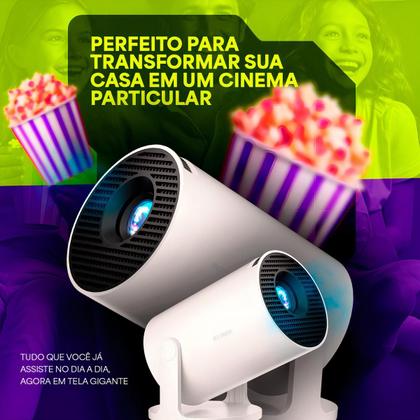 Imagem de Projetor Inteligente Hy300 Pró 5G Smart 4K Wifi 6 Bluetooth 5.0 Android 11 Com Controle