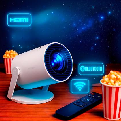 Imagem de Projetor Inteligente Hy300 Pró 5G Smart 4K Wifi 6 Bluetooth 5.0 Android 11 Com Controle