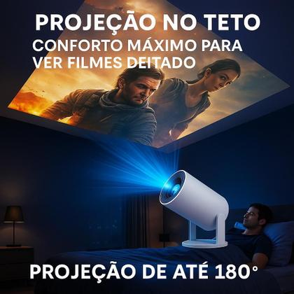 Imagem de Projetor Inteligente Hy300 Pró 5G Smart 4K Wifi 6 Bluetooth 5.0 Android 11 Lançamento 2025