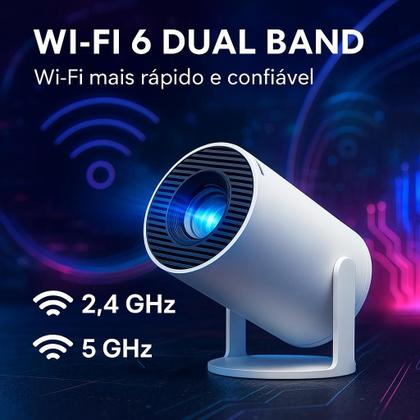 Imagem de Projetor Inteligente Hy300 Pró 5G Smart 4K Wifi 6 Bluetooth 5.0 Android 11 Lançamento 2025