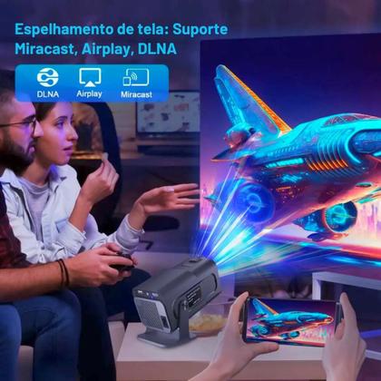 Projetor Inteligente Hy320 Pró 5G Smart 4K Wifi 6 Bluetooth 5.0 Android 11 Lançamento 2025 - NoroTech Eletrônicos Imagem de Projetor Inteligente Hy320 Pró 5G Smart 4K Wifi 6 Bluetooth 5.0 Android 11 Lançamento 2025