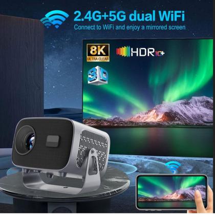 Imagem de Projetor inteligente portátil Android 11 5G 1080P 8000L 4K - decanovo