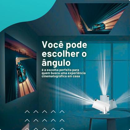 Imagem de Projetor Led 4K Android 11.0 Portátil HD Bluetooth HDMI WIFI Bivolt - SmartProjetor Home Cinema
