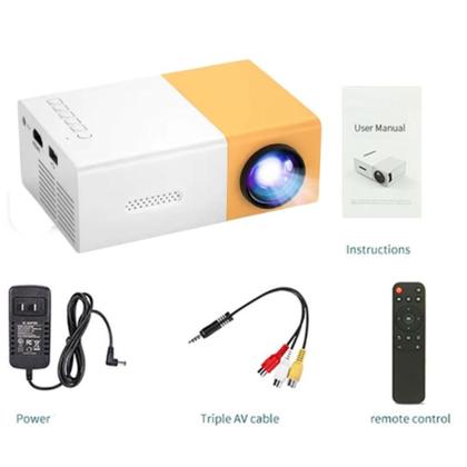 Imagem de Projetor led 60 polegadas hdmi full hd 600 lumens multimidia av usb mini portatil 1080p controle remoto cinema em casa
