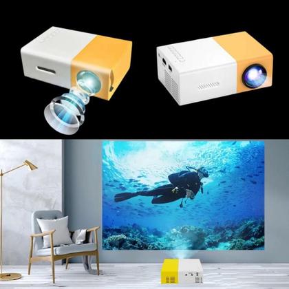Imagem de Projetor Led 60 Polegadas Hdmi Full Hd 600 Lumens Multimidia Av Usb Mini Portatil 1080P Controle