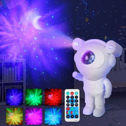 Imagem de Projetor Led Noturno Galáxia Robo Astronauta Com Bluetooth Musicas Bivolt