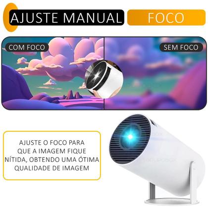 Imagem de Projetor Led Portátil Smart Wifi Cinema Android 11.0 Bivolt