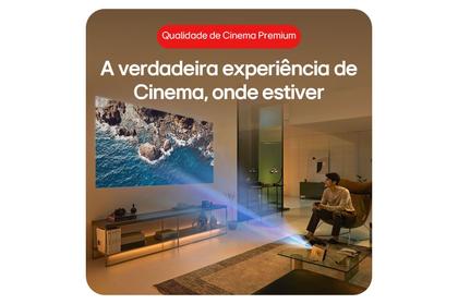 Imagem de Projetor LG CineBeam 4K, Smart WebOS, Ultraportátil, até 120”, Screen Share, Air Play, Bluetooth e Alto-falante-HU710PB