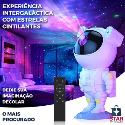 Projetor Luminaria Luz Led Galaxia Luz Noturna De Estrelas Nebulosa Astronauta Portatil - New Imagem de Projetor Luminaria Luz Led Galaxia Luz Noturna De Estrelas Nebulosa Astronauta Portatil