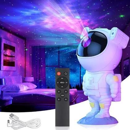 Imagem de Projetor Luminaria Luz Led Galaxia Luz Noturna De Estrelas Nebulosa Astronauta Portatil