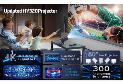 Imagem de Projetor Magcubic Hy320 Wifi 6 Ultra 4k Android 11 Bivolt
