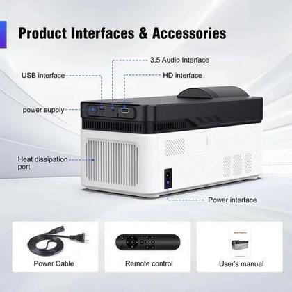 Imagem de Projetor Magcubic Hy450 8K Ultra 900 Ansi Android 11