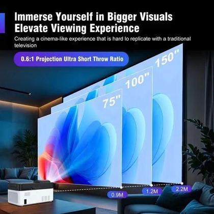 Imagem de Projetor Magcubic Hy450 8K Ultra 900 Ansi Android 11