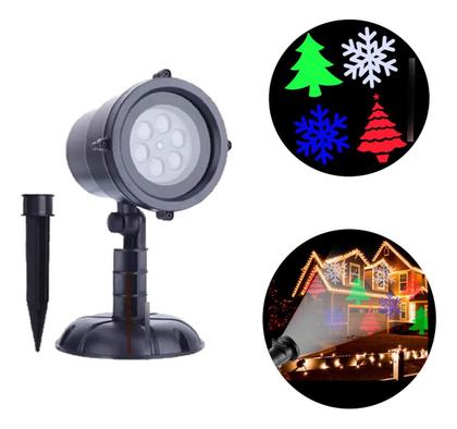 Projetor Natal Led Natalino Desenhos Laser Espeto Jardim Luz - EDF
