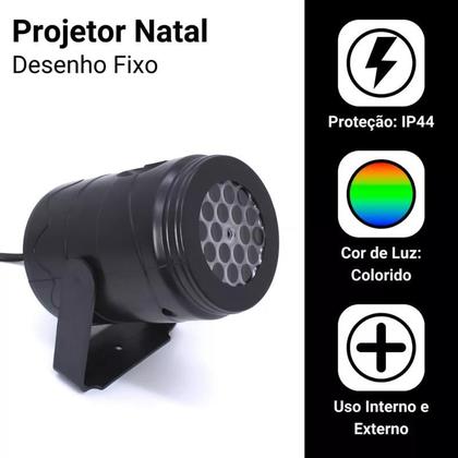 Imagem de Projetor Natalino Led Natal 16 Desenhos 3d Laser Decoracao Casa Loja Arvore de Natal Portatil Bivolt