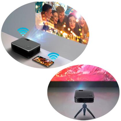Imagem de Projetor Portátil Mini Hdmi Wi-Fi Smart Tv Aun A30C Pro Cinema Preto