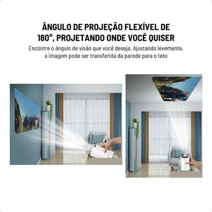 Imagem de Projetor Portátil Smart Android Mini HD Celular Pc WiFi